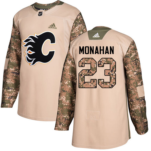 Adidas Flames #23 Sean Monahan Camo Authentic Veterans Day Stitched NHL Jersey